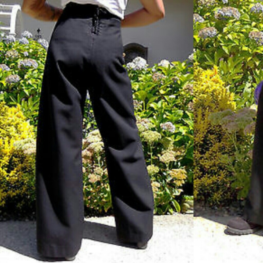 ~ EUC~VTG~ US Navy Wool Bib Sailor Pants